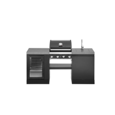 GrandHall Venkovní kuchyně PREMIUM G4 s lednicí a dřezem | 185 Series | 185 cm
